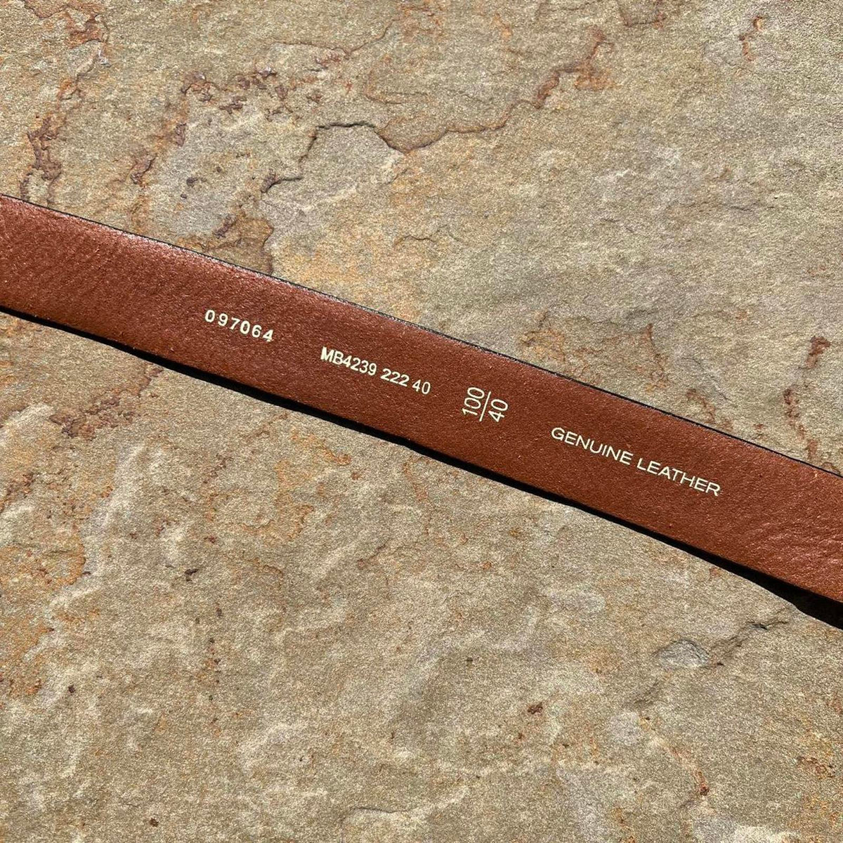 Y2K Light Brown Double Stitched Leather Belt