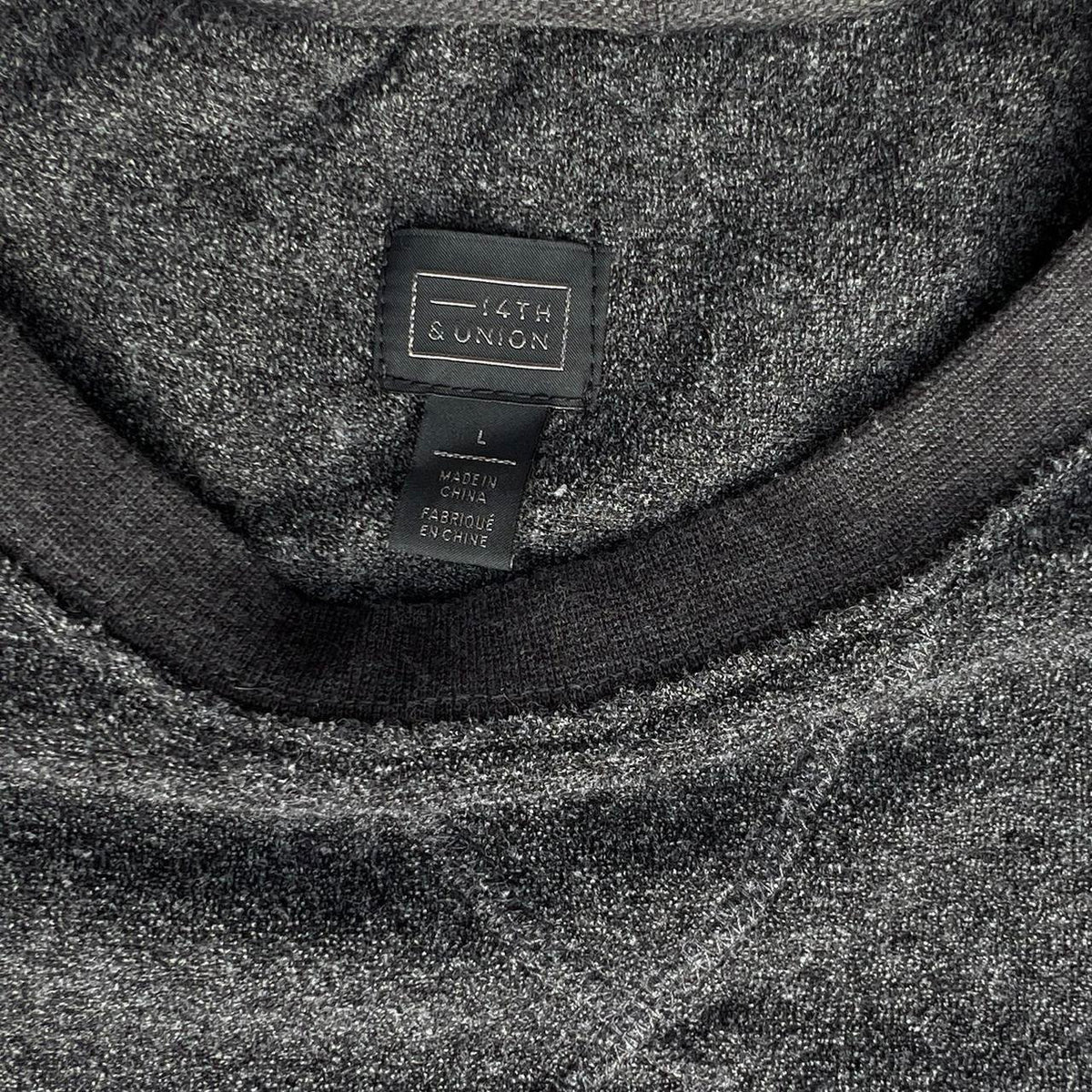 Dark Grey Terry Crewneck Sweatshirt