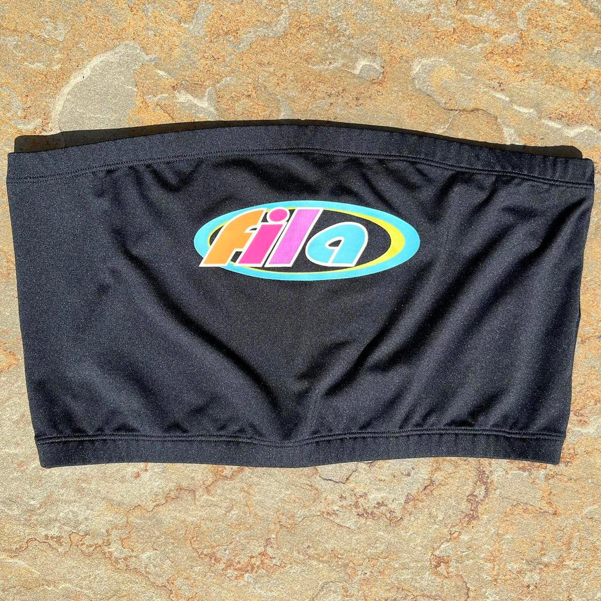 FILA Retro Logo Tube Top Crop Top