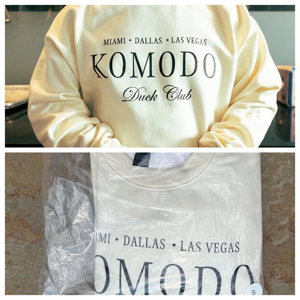 Cream Komodo Duck Club Miami Dallas Las Vegas Crewneck