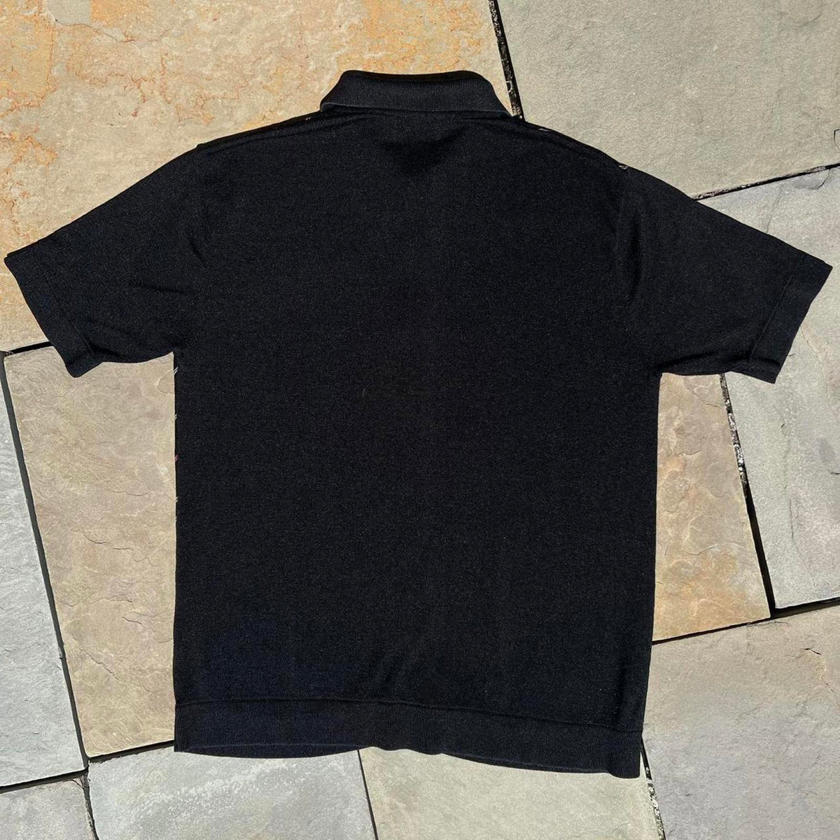 Y2K Black Silk Diagonal Varied Stripe Casual Shirt